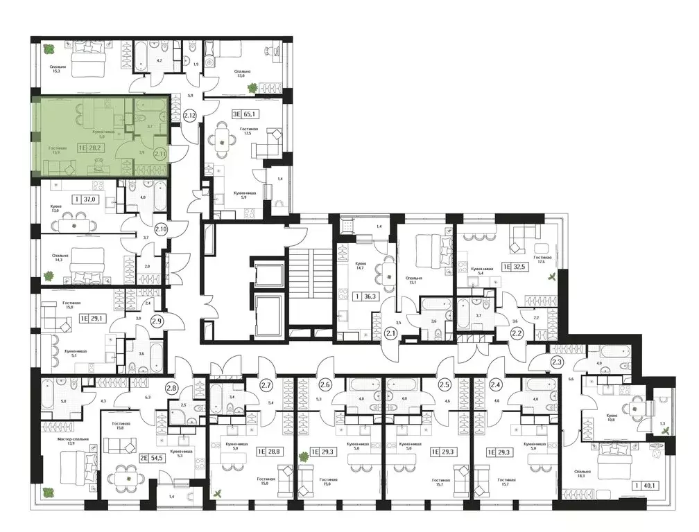 Квартира-студия: Пушкино, ЖК Пушкино Град (28.2 м) - Фото 2