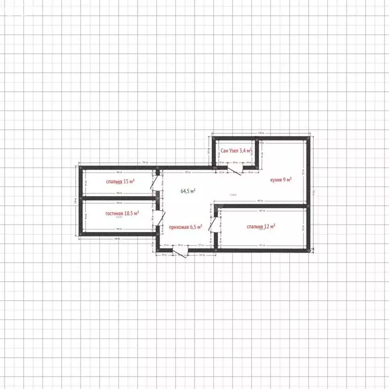 3-комнатная квартира: Махачкала, мирокрайон Ватан, улица Орлова, 70 ... - Фото 1