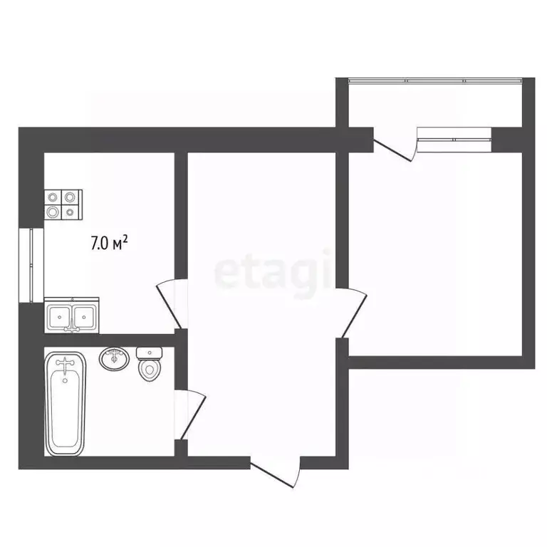 1-к кв. Крым, Евпатория ул. Некрасова, 85 (30.0 м) - Фото 2