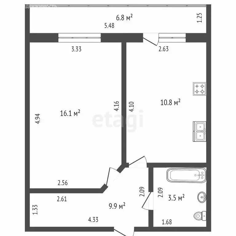 1-комнатная квартира: Йошкар-Ола, Западная улица, 7 (36.9 м) - Фото 0