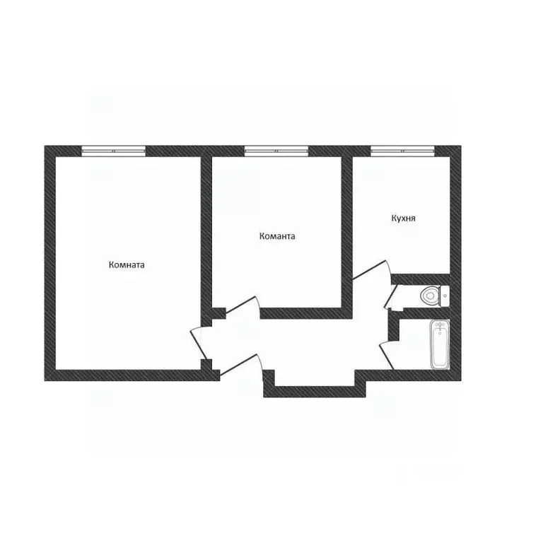 2-к кв. Алтайский край, Бийск Крайняя ул., 126к1 (56.0 м) - Фото 2