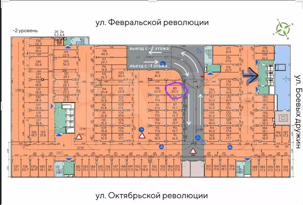 Машиноместо, 20 м - Фото 1