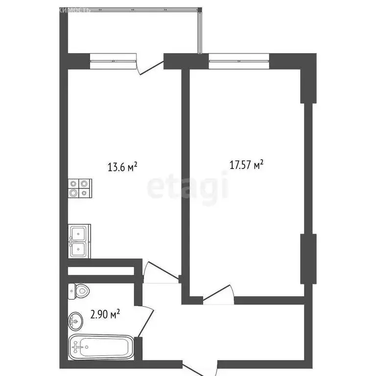 1-комнатная квартира: Краснодар, Московская улица, 144к2 (42 м) - Фото 0