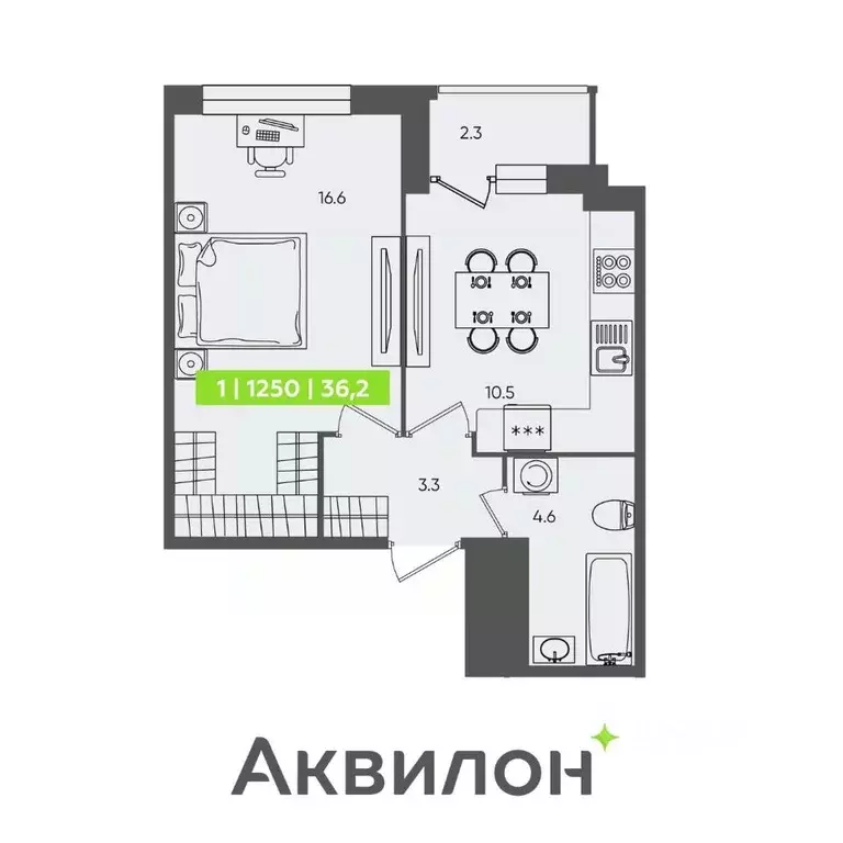 1-к кв. Санкт-Петербург Планерная ул., 87к1 (36.2 м) - Фото 2