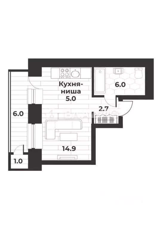 Студия Амурская область, Благовещенск Связной пер. (30.7 м) - Фото 0