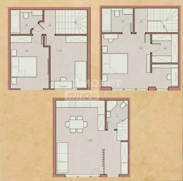 Таунхаус в Нижегородская область, Нижний Новгород д. Афонино, ул. ... - Фото 2