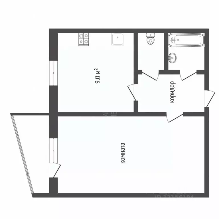 1-к кв. Тюменская область, Тюмень ул. Мельникайте, 135 (33.0 м) - Фото 2