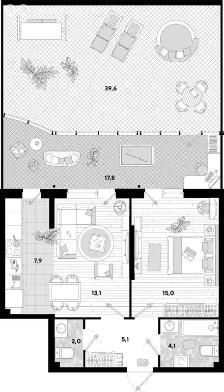 1-комнатная квартира: Краснодар, улица Константина Гондаря, 97 (47.2 ... - Фото 0