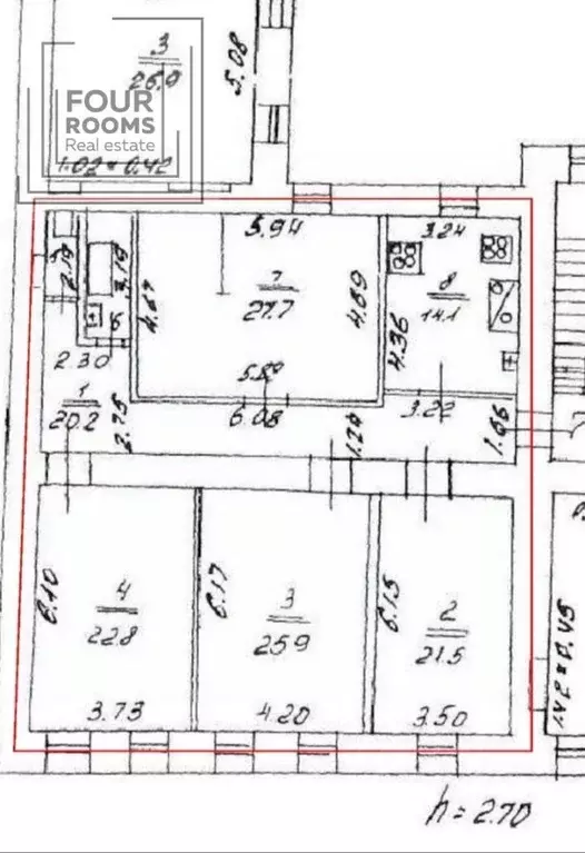 4-к кв. Санкт-Петербург просп. Римского-Корсакова, 97 (138.9 м) - Фото 1