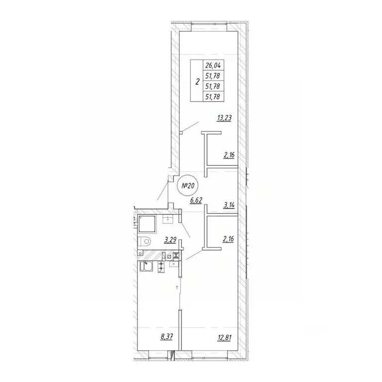 2-к кв. Калининградская область, Зеленоградск  (51.78 м) - Фото 1