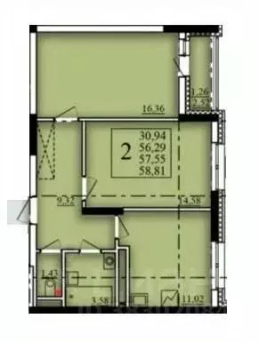 2-к кв. Башкортостан, Уфа Затон-Восточный жилрайон, Паруса жилой ... - Фото 1