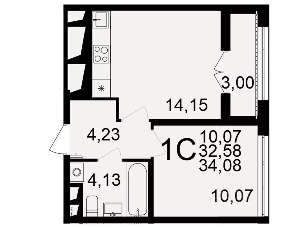 1-к кв. Тульская область, Тула пос. Горелки, Время жилой комплекс ... - Фото 1