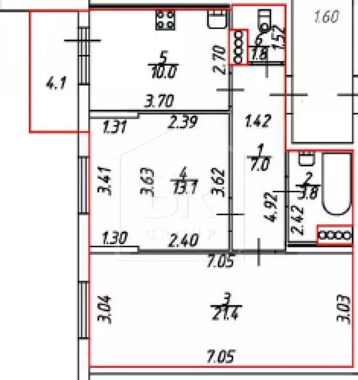 2-к кв. Санкт-Петербург пос. Парголово, ул. Тихоокеанская, 14к2 (57.1 ... - Фото 2