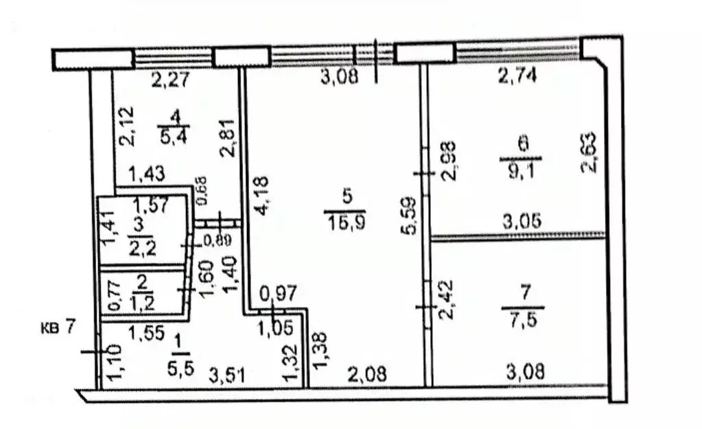 3-к кв. Оренбургская область, Оренбург Волгоградская ул., 6 (46.7 м) - Фото 1