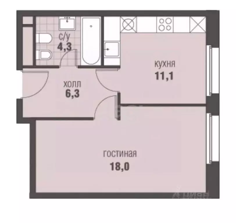 1-к кв. Москва ул. Инженера Кнорре, 7к2 (39.7 м) - Фото 2
