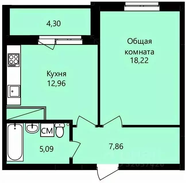 1-к кв. Мордовия, Саранск ул. Юрия Святкина, 14 (46.28 м) - Фото 0