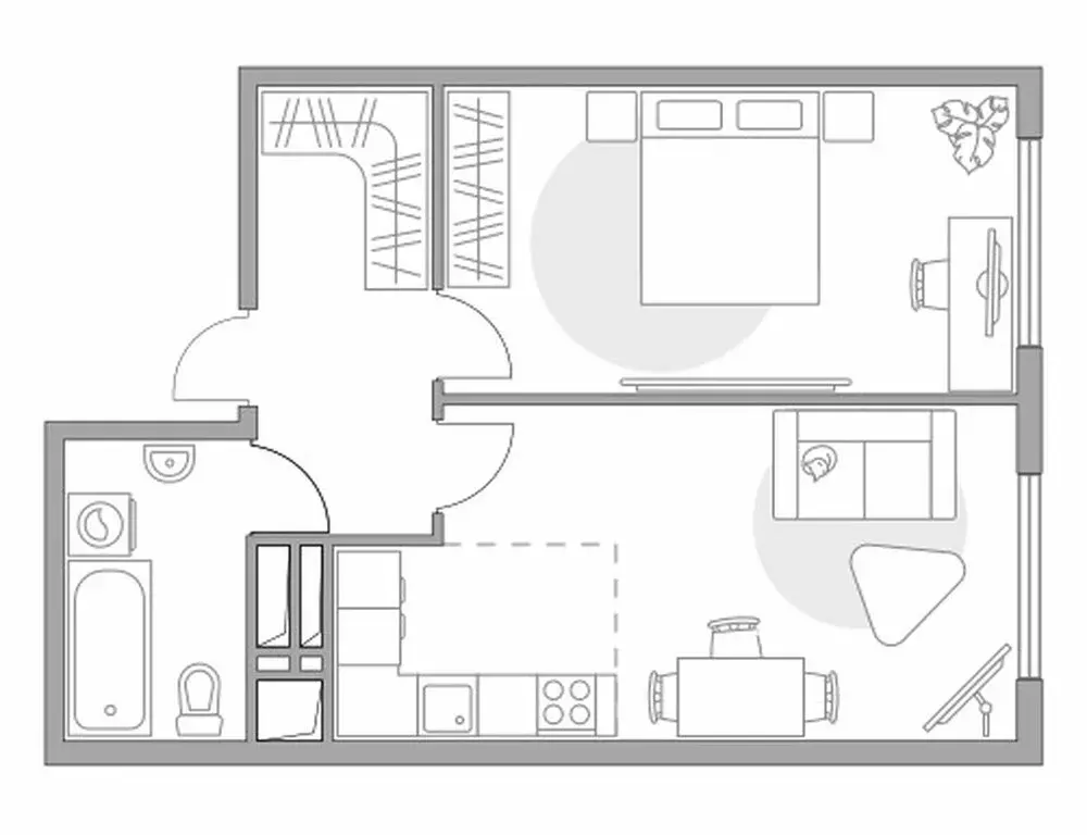 2-комнатная квартира: Долгопрудный, Заводская улица, 1 (43.2 м) - Фото 1