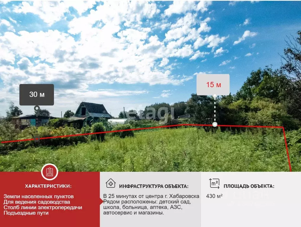 Участок в Хабаровский край, Хабаровск ул. Жуковского, 28/19 (4.3 сот.) - Фото 1