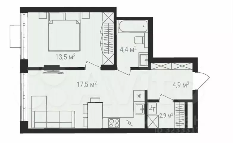2-к кв. Челябинская область, Челябинск 29-й мкр, Весенний жилой ... - Фото 1