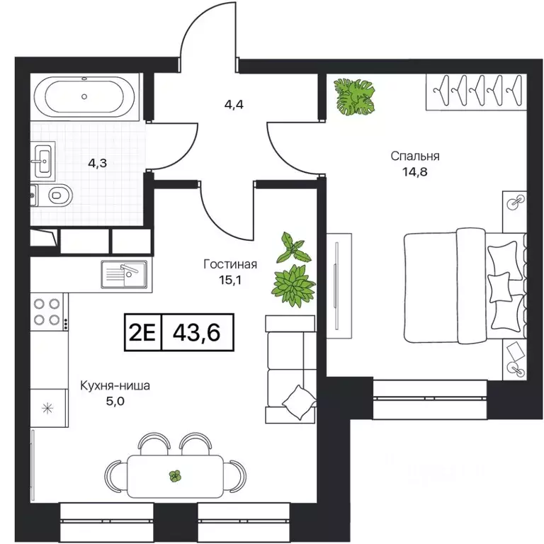 1-к кв. Московская область, Пушкино Пушкино Град жилой комплекс, к2 ... - Фото 0