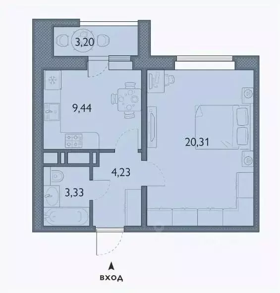 1-к кв. Брянская область, Брянск просп. Станке Димитрова, 67к7 (38.91 ... - Фото 1