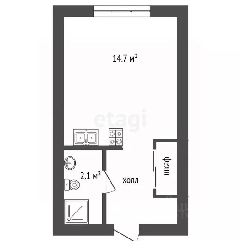 Комната Вологодская область, Вологда ул. Гиляровского, 16 (17.1 м) - Фото 1
