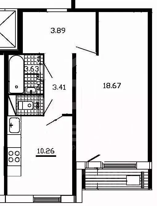 1-к кв. Санкт-Петербург аллея Поликарпова, 10К1 (39.59 м) - Фото 2