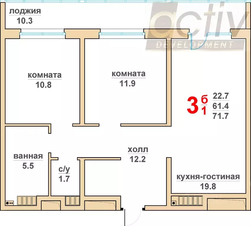 2-к кв. Свердловская область, Верхняя Пышма Гранд Успенский жилой ... - Фото 1
