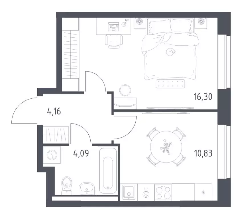 1-комнатная квартира: Ленинский городской округ, ЖК Новое Видное, 18.1 ... - Фото 1