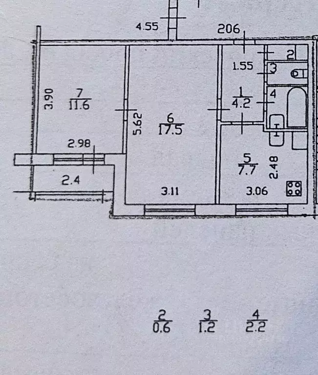 2-к кв. Санкт-Петербург Искровский просп., 20 (45.0 м) - Фото 1