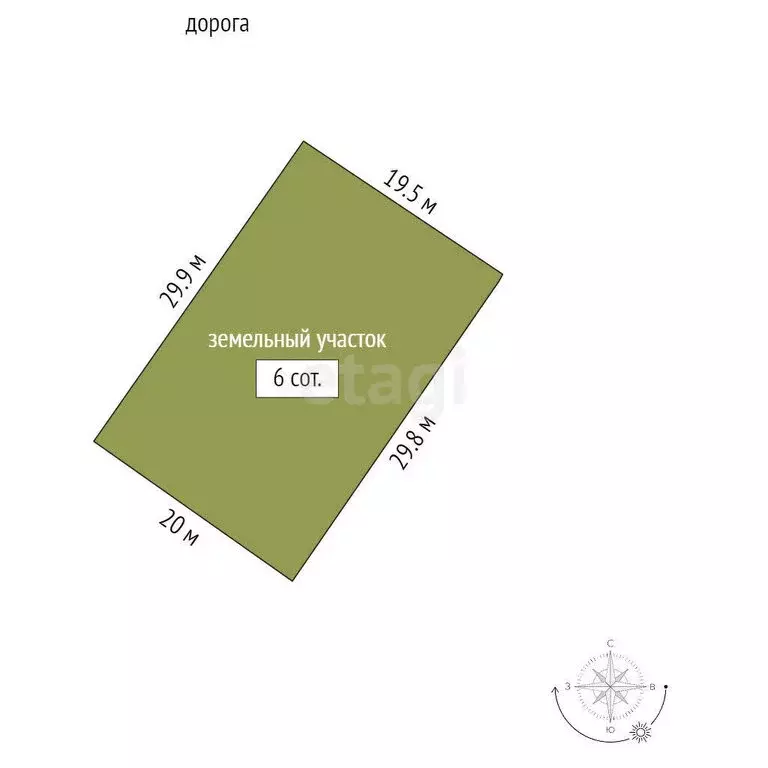 Участок в Симферополь, улица Дмитрия Быстролётова (6 м) - Фото 1