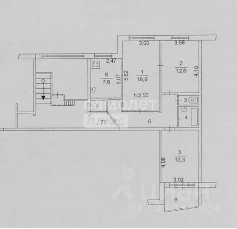 3-к кв. Челябинская область, Челябинск ул. Культуры, 55 (64.5 м) - Фото 1