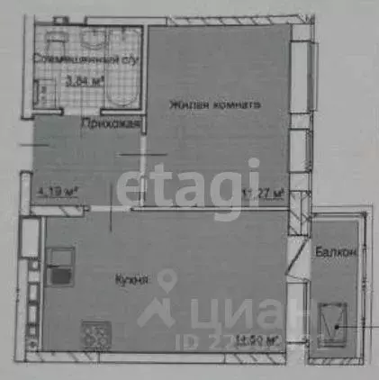 1-к кв. Удмуртия, Ижевск Воткинское ш., 61А (36.95 м) - Фото 2