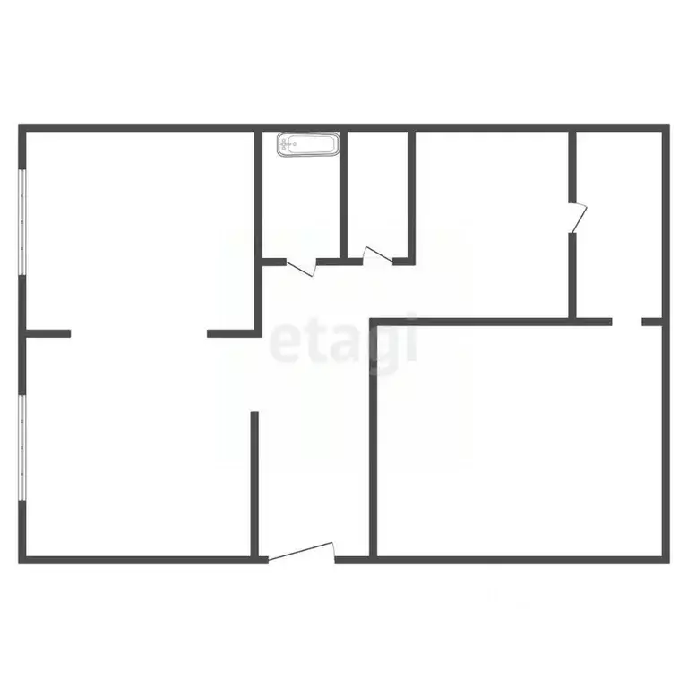 3-к кв. Иркутская область, Ангарск Китой мкр, Советская ул., 4 (57.8 ... - Фото 1