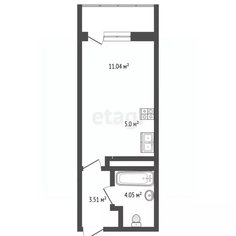 Студия Архангельская область, Архангельск ул. Гагарина, 44 (23.6 м) - Фото 1