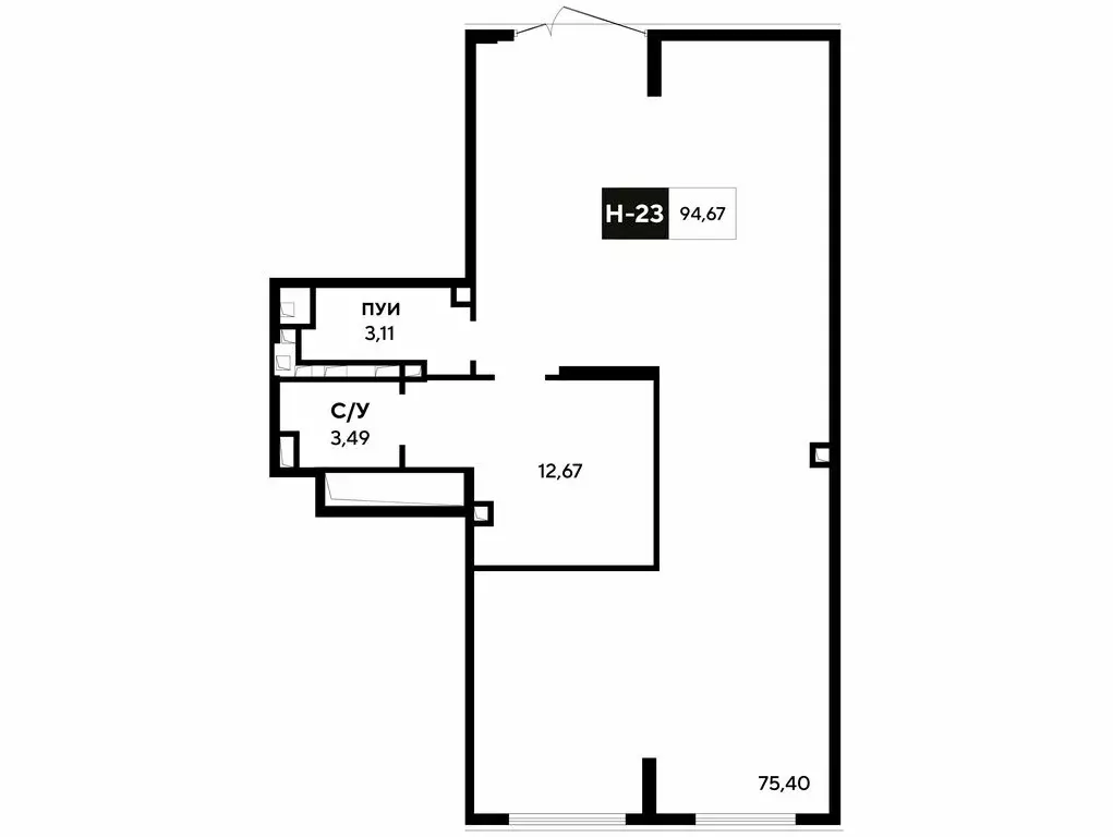 Офис (94.67 м) - Фото 1