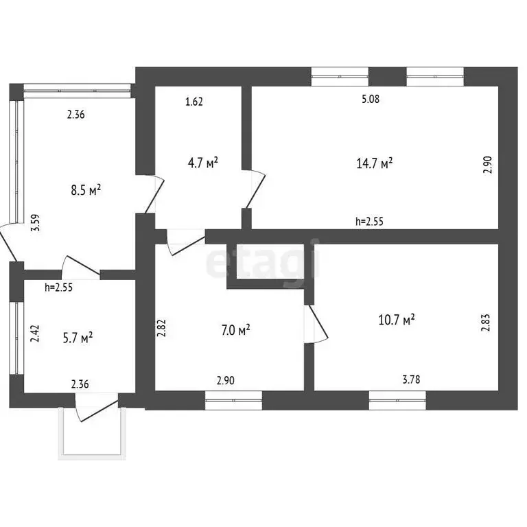 Дом в Семисотка, Юбилейная улица, 21 (42.8 м) - Фото 1