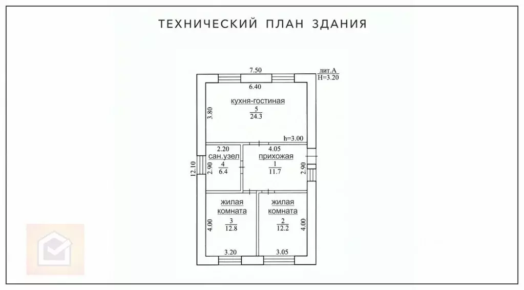 Дом в Севастополь СНТ Фрегат ТСН, 1 (90 м) - Фото 1