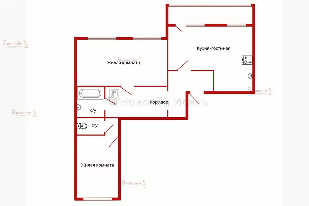 3-комнатная квартира: Екатеринбург, Латвийская улица, 54 (69 м) - Фото 0