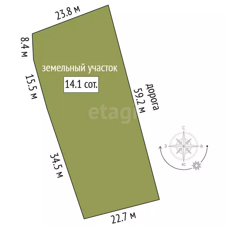 Участок в Симферопольский район, Добровское сельское поселение, село ... - Фото 1