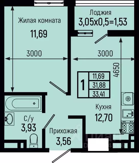 1-к кв. Краснодарский край, Туапсинский муниципальный округ, с. Небуг ... - Фото 0