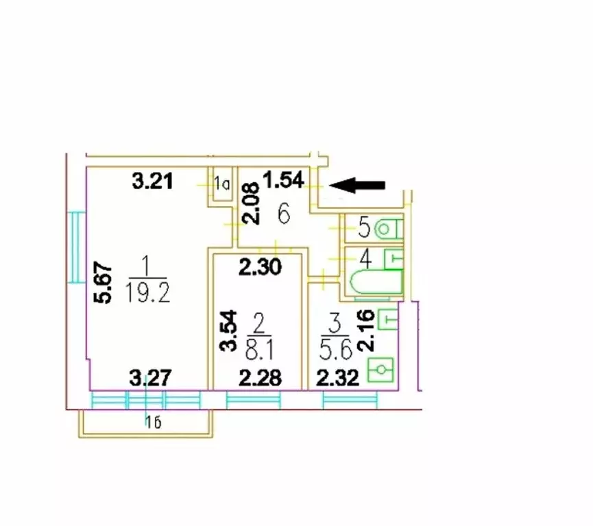 2-комнатная квартира: Москва, Открытое шоссе, 27к3 (42.5 м) - Фото 2