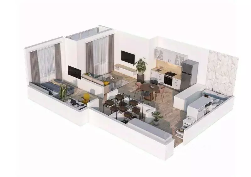 1-к кв. Хабаровский край, Хабаровск ул. Блюхера, 4 (59.45 м) - Фото 2