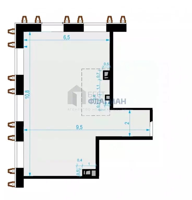 Помещение свободного назначения в Москва Выборгская ул., 18 (67 м) - Фото 2