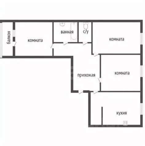 3-к кв. Курганская область, Курган ул. Бурова-Петрова, 98Г (63.0 м) - Фото 2