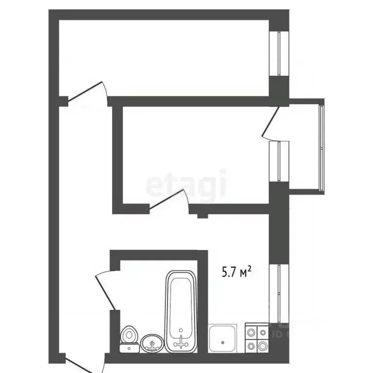2-к кв. Мордовия, Саранск ул. Полежаева, 66 (43.1 м) - Фото 2