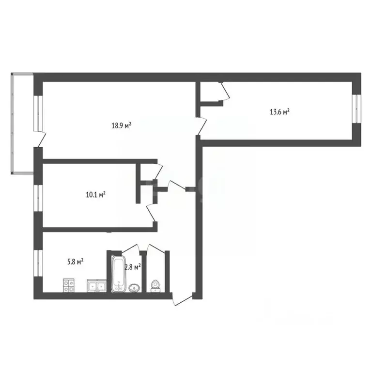 2-к кв. Москва ул. Героев Панфиловцев, 14К1 (58.3 м) - Фото 1