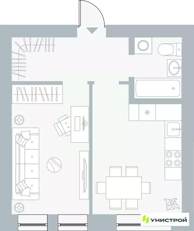 1-к кв. Пермский край, Пермь Рионская ул., 4А (37.12 м) - Фото 1