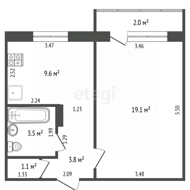 1-к кв. Мордовия, Саранск ул. Фурманова, 59 (37.1 м) - Фото 2