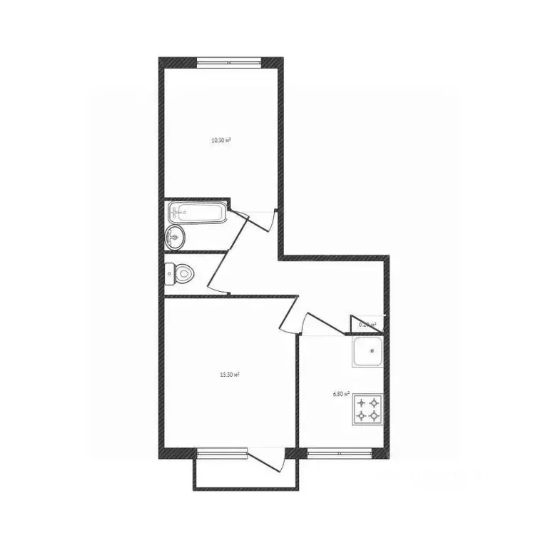 2-к кв. Новосибирская область, Новосибирск ул. Танкистов, 17 (44.0 м) - Фото 1